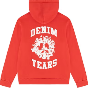Denim Tears University Zipper Hoodie – Red